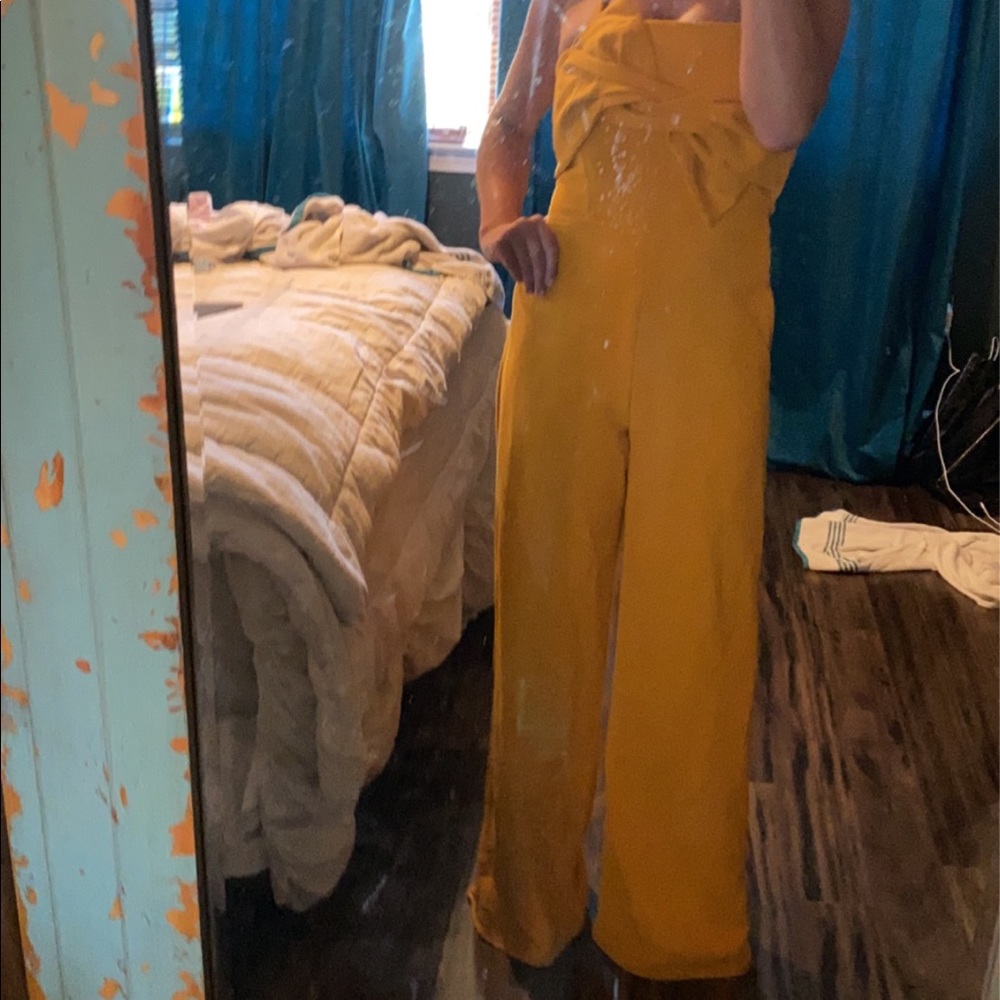 Bright mustard yellow jumpsuit